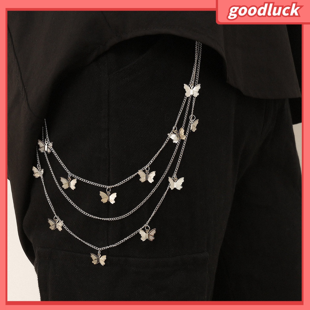 Goodluck| Chuỗi Dây Đeo Hông Nhiều Lớp Đính Hình Bướm Và Tua Rua Cho Nữ