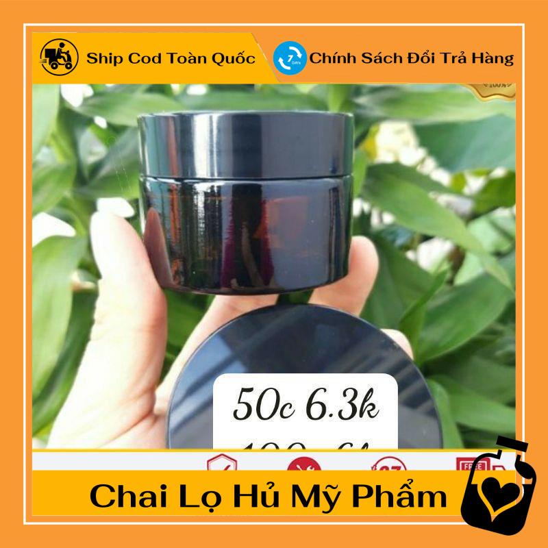 Hủ Đựng Kem ❤ TOP GIÁ RẺ ❤ Hũ Chiết Kem Thủy Tinh Nâu 30g , Hũ lọ chiết mỹ phẩm , , phụ kiện du lịch