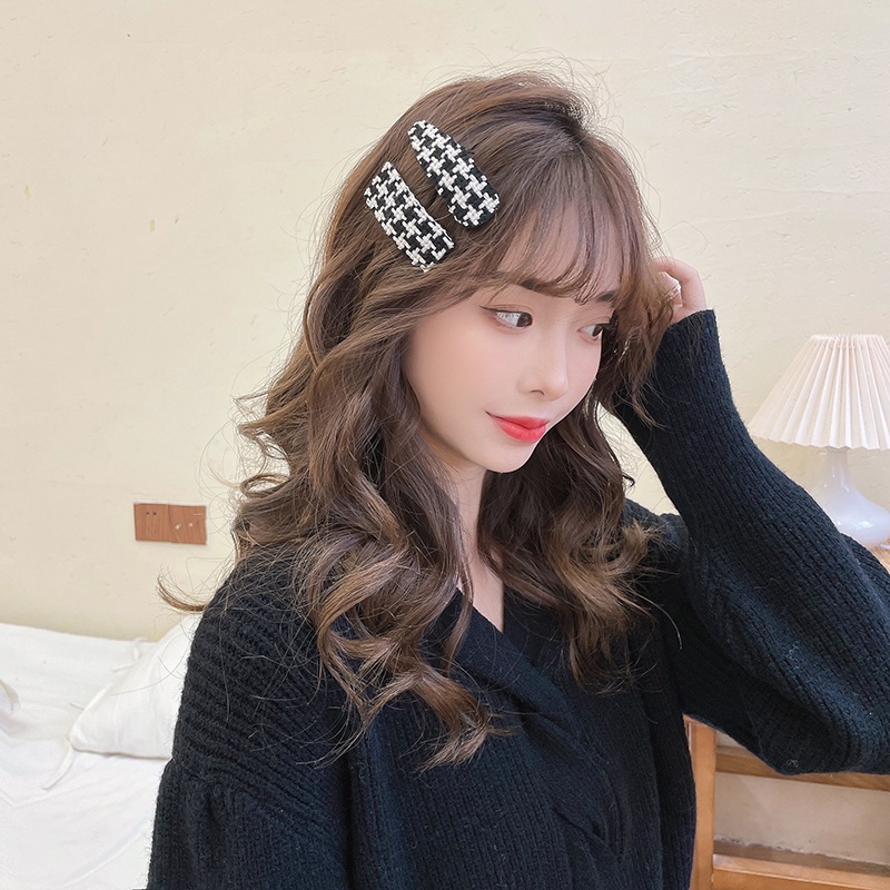 Set 2 Kẹp Tóc Lông Nhung Thời Trang Thu Đông Hàn Quốc Mới