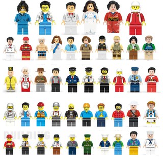 Các khối xây dựng minifigure với nhiều nhân vật khác nhau City Series Doll Set Đồ chơi