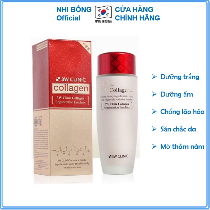 Sữa dưỡng da săn chắc chống lão hóa chiết xuất từ Collagen 3W Clinic Hàn Quốc 150ml