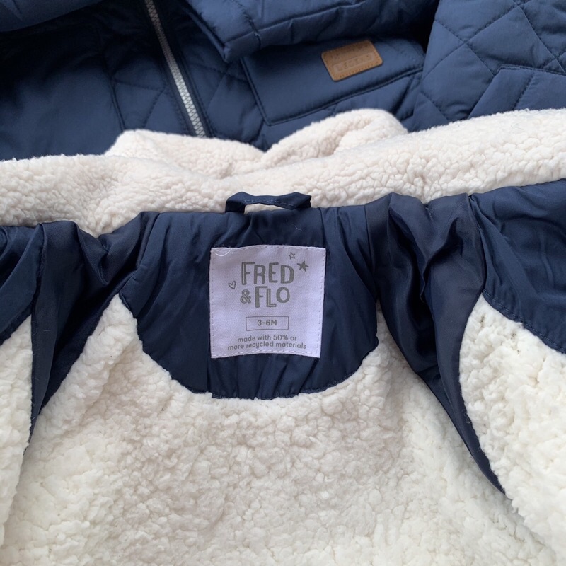 Áo phao trần trám lót lông cừu cho bé