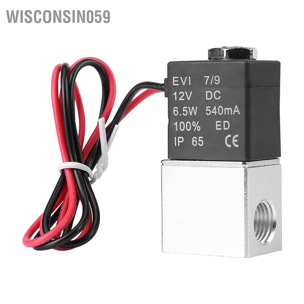 [Hàng Sẵn] Van điện từ thường đóng hai chiều tác động trực tiếp bằng nhôm hai chiều DC12V 【Wisconsin059】