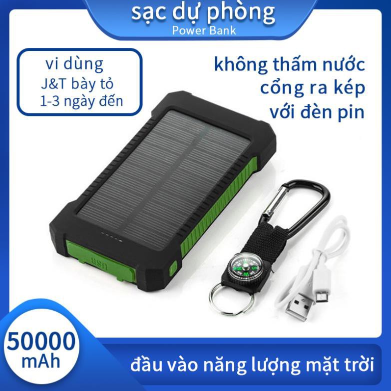 Sạc Dự Phòng 30000mah Sử Dụng Năng Lượng Mặt Trời - Hàng chính hãng - Thương hiệu chống nước, chống sốc