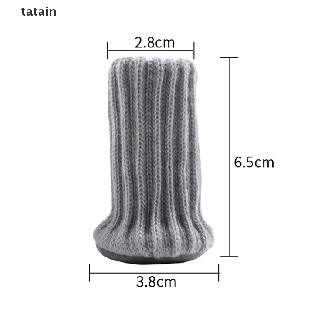 [TAT] 24pcs Knitted Chair Leg Socks Furniture Table Feet Leg Floor Protectors Covers CVX