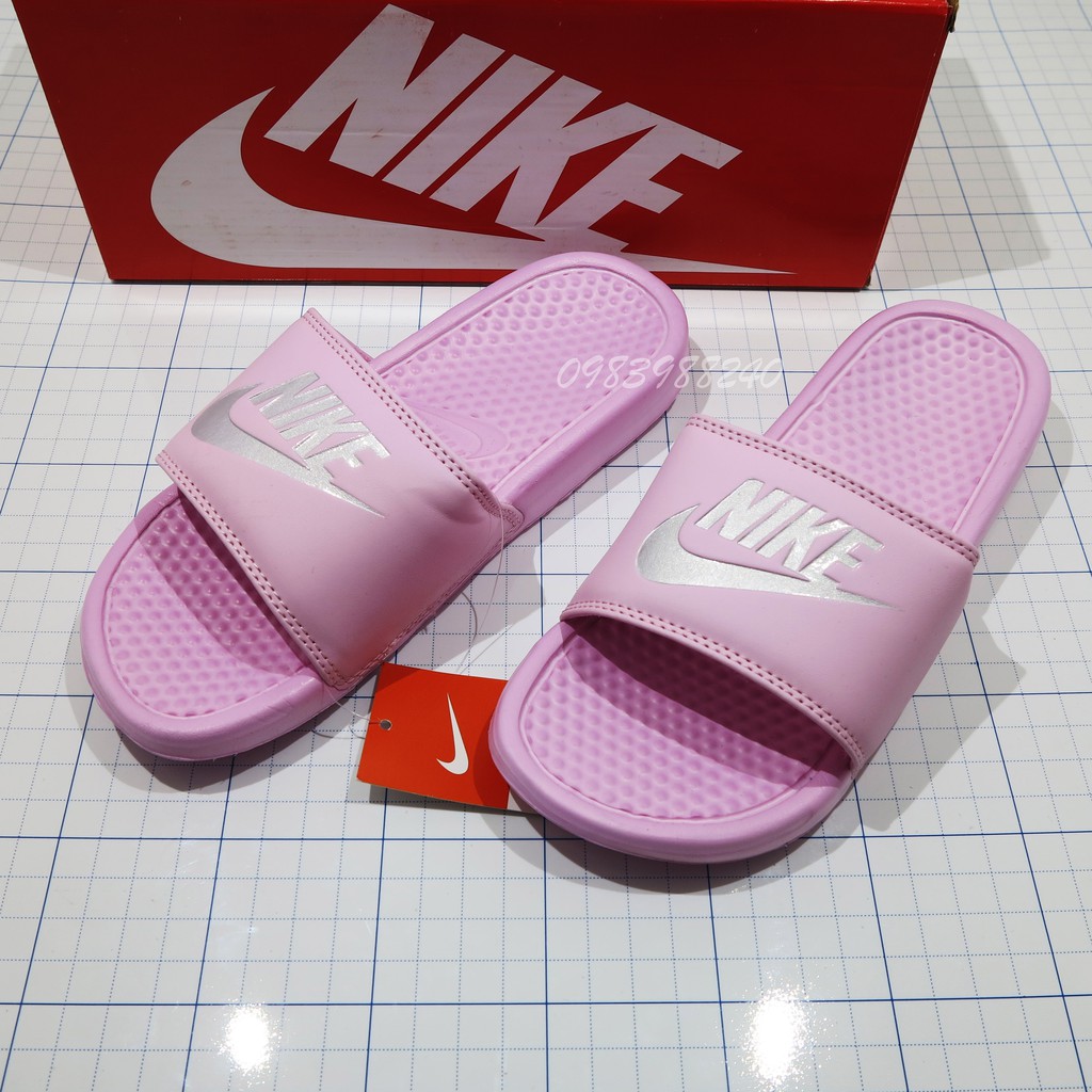 Dép Nike Nk FREE SHIP + hộp hãng + tem tag nike hàng loại 1.1 nike đế mềm êm hot trend quai ngang nam nữ. BH Slippers