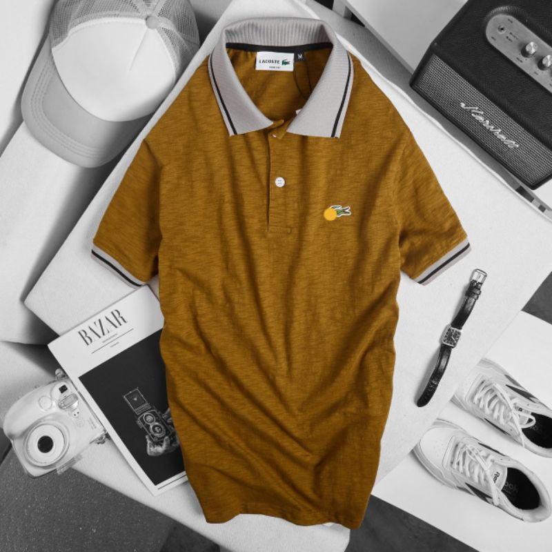 [90-110kg] Áo thun nam polo có cổ vải thun cotton trơn 9 màu