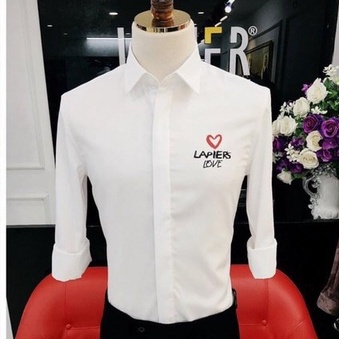 ÁO SƠ MI NAM TAY DÀI CHẤT MỀM LOVE TRÁI TIM ĐỘC LẠ