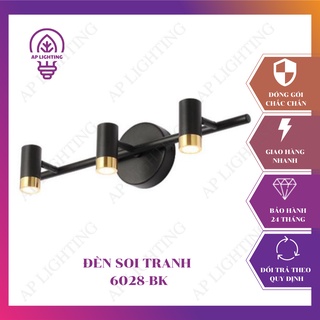 Đèn soi tranh, đèn rọi gương cao cấp trang trí phòng khách, phòng tắm 6028-BK