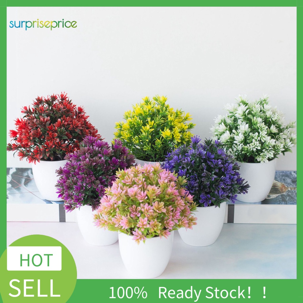 Chậu hoa giả bằng nhựa sống động dùng trang trí nhà cửa/đám cưới