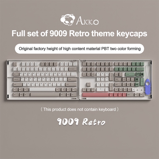 Nút Bàn Phím Cơ Màu Hồng Đen Neon Silent 9009 Phong Cách Cổ Điển