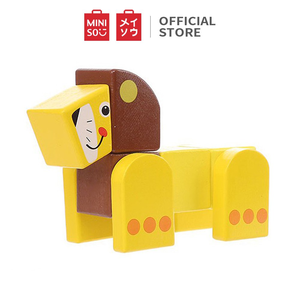 Đồ chơi Miniso Animal Series Lion Building Blocks (Vàng) - Hàng chính hãng