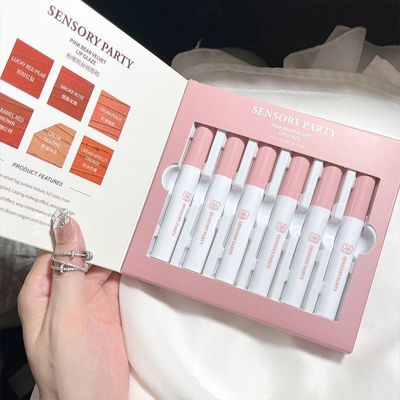 [Hàng Có Sẵn] SET 6 Son Môi Dâu Tây Không Phai Màu