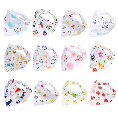 Set 10 / 5 Yếm Ăn Cotton Hình Tam Giác Cho Bé