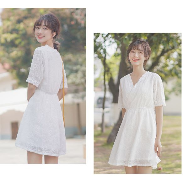 Đầm váy nữ đi chơi đi dạo phối ren 4YOUNG FASHION | BigBuy360 - bigbuy360.vn