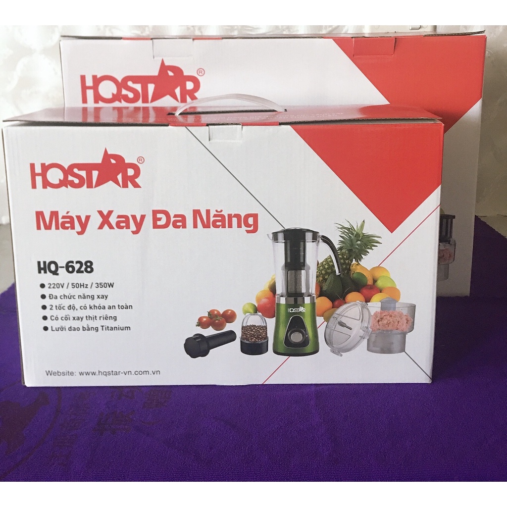 [CHÍNH HÃNG] Máy xay sinh tố đa năng HQ STAR HQ638 HQ628 Dung tích lớn 1-1.5L - Có nút an toàn - (Cam kết thương hiệu)