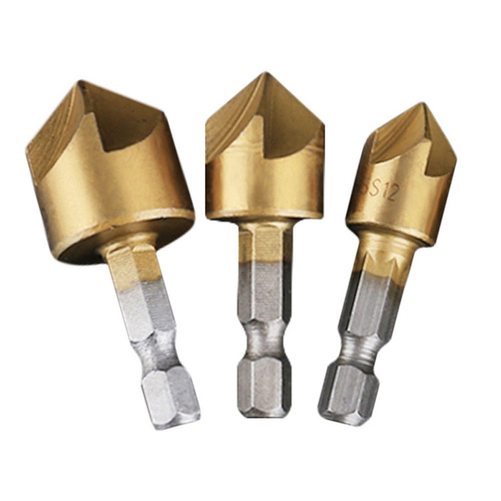 Bộ 3 mũi khoan 1/4" bằng thép cacbon chất lượng cao