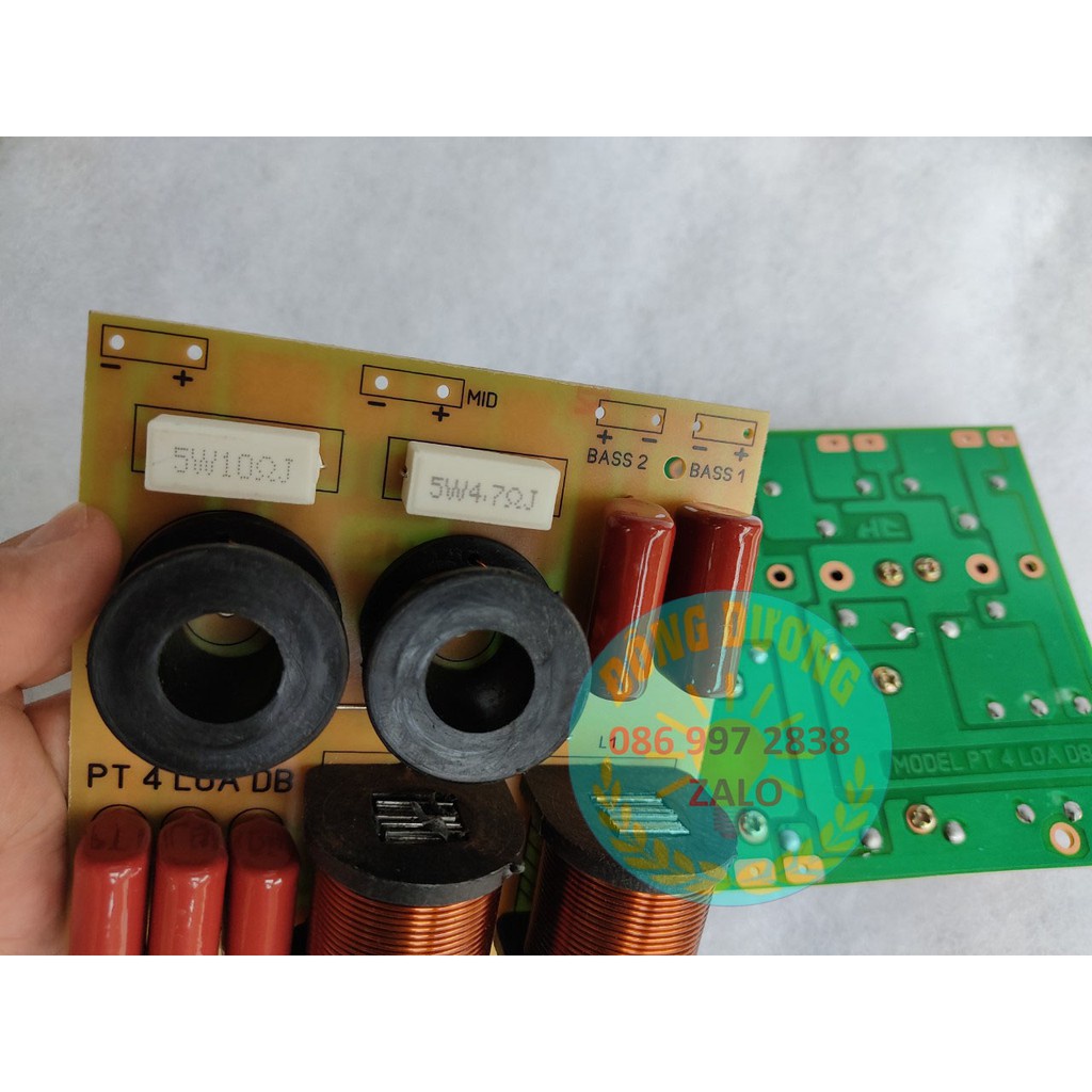 BỘ 2 MẠCH PHÂN TẦN 4 LOA DB - 2 BASS 1 MID 1 TREBLE