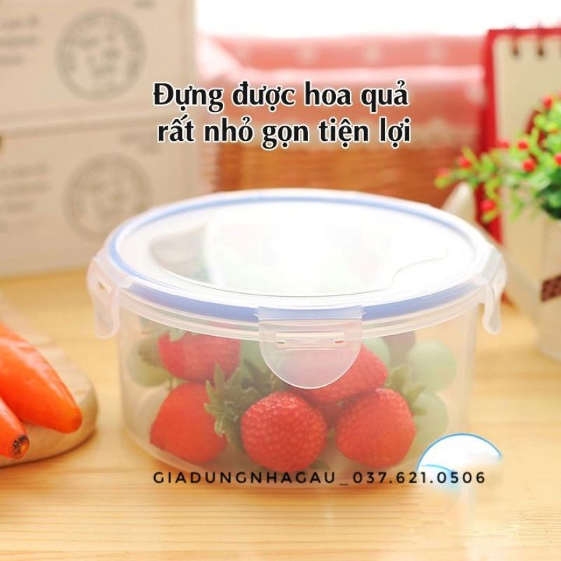 Set 3 hộp lạnh thực phẩm chống tràn dùng được lò vi sóng 6536