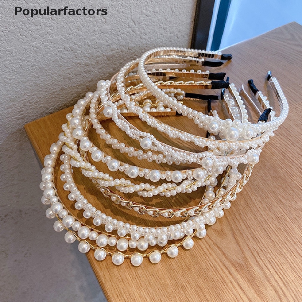 (Bán Chạy) Băng Đô Đính Ngọc Trai Nhân Tạo Phong Cách Hàn Quốc Cho Nữ