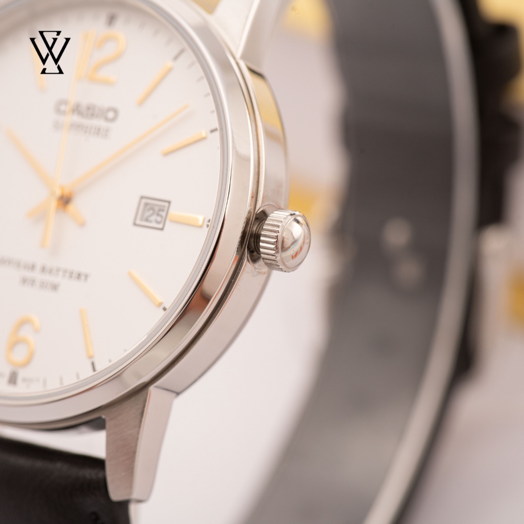 Đồng Hồ Quartz Nam Casio WATCHSTORE MTS-110L-7AVDF Thiết Kế Kính Sapphire 39mm, Dây Da, Vỏ Thép Không Gỉ