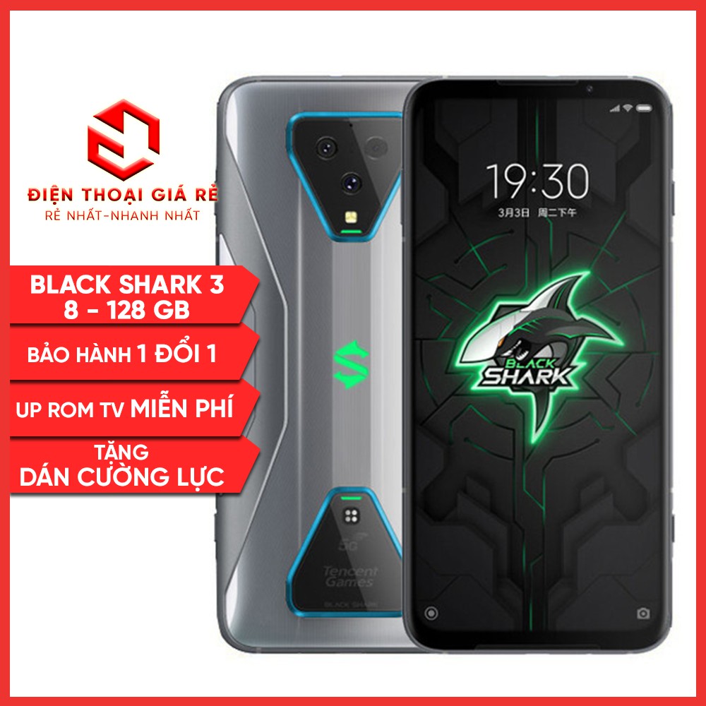 Điện thoại Xiaomi Black Shark 3   - BH 3 THÁNG 1 ĐỔI 1
