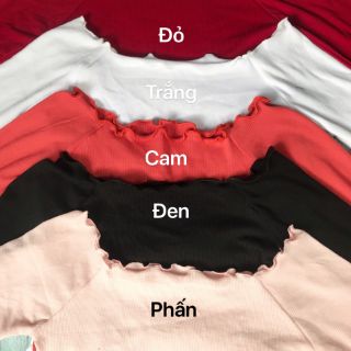 Áo trễ vai thun gân