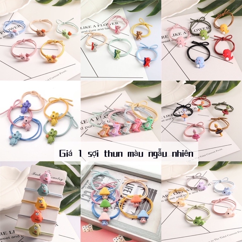 1 dây cột tóc charm dễ thương hoạt hình TÍM STORE phụ kiện thời trang xinh