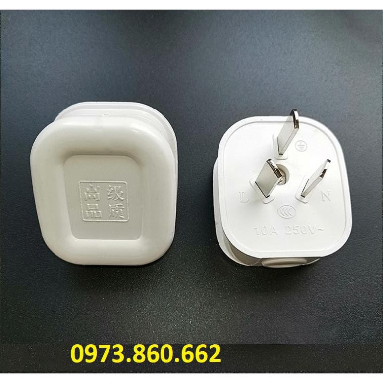 Ổ cắm Chuyển đổi chuẩn ANH UK sang 3 chân tròn thông dụng - 3 Chân dẹp sang 3 chân tròn