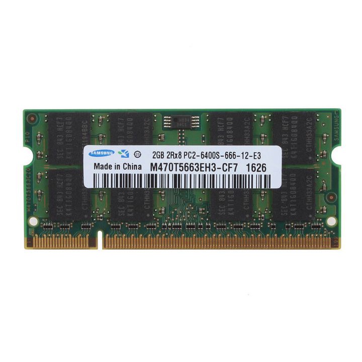 Ram Laptop Ram Samsung DDR2 2G PC2-6400S Bus 800 Mhz BH 60 tháng