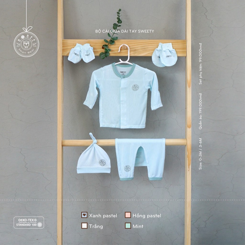 Hrnee Bộ quần áo sơ sinh mới 2022