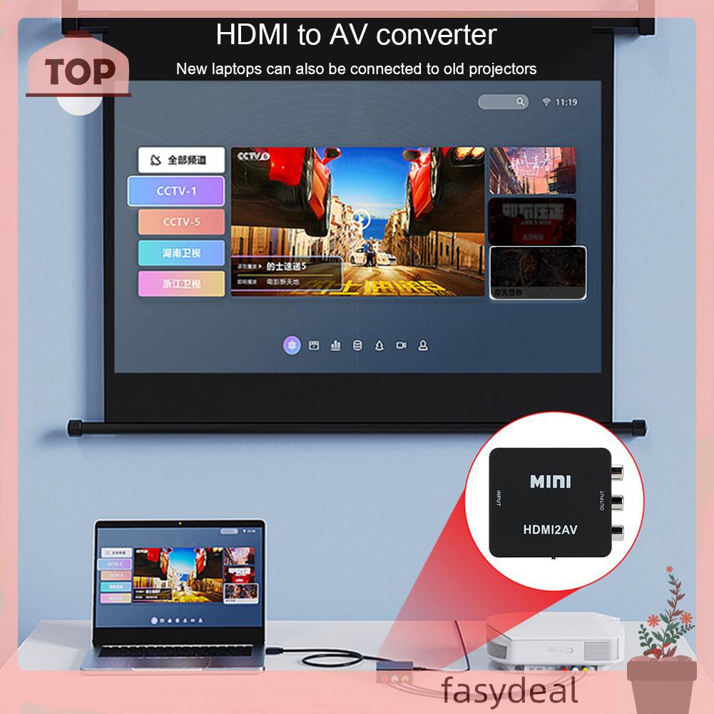 (Fas) Bộ Chuyển Đổi Hdmi Sang Av Ntsc Pal Cho Ps3 Dvd Player Computer