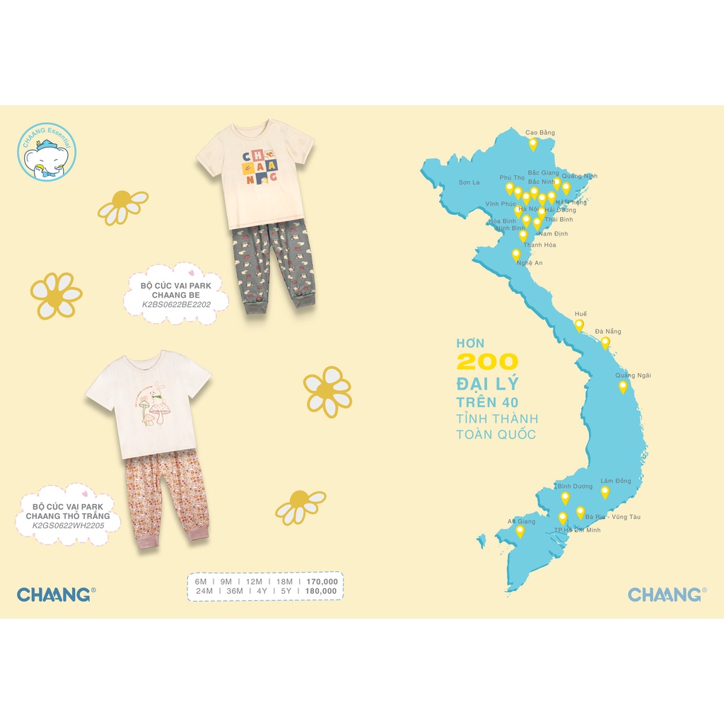 Chaang bộ cộc tay cho bé trai, bé gái chất cotton dành cho bé từ 3 tháng đến 5 tuổi SS2022D10