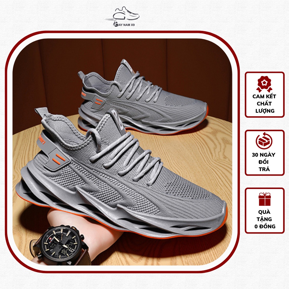 Giày thể thao sneaker nam D100, phong cách trẻ trung năng động, đế cao su non đi cực êm