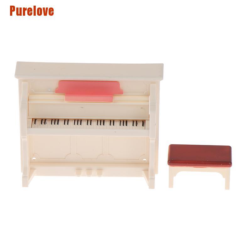 1 Set Đàn Piano Mini Màu Trắng Trang Trí Nhà Búp Bê 1 Set 12