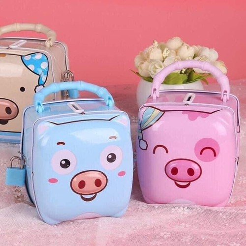 KÉT SẮT MINI HÌNH LƠN DỄ THƯƠNG CHO BÉ, KÉT SẮT LỢN CÓ CHÌA KHÓA