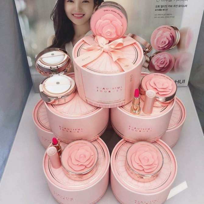 Phấn Nước OHUI with Asiana Airlines Cushion - Ohui Ultimate Cover Moisture Cushion Rose Petal Edition