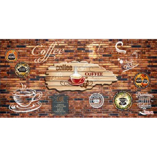 Tranh dán tường 3D trang trí tiệm cafe