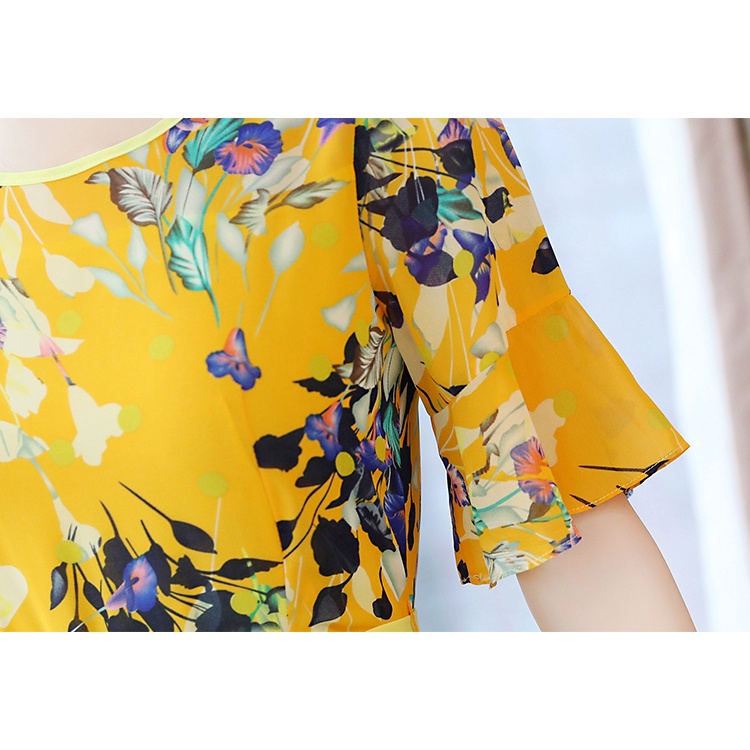 Đầm Chiffon Dài Mỏng In Hoa Phong Cách Bohemian Thời Trang Mùa Hè Mới