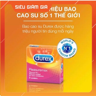 Bao Cao Su Durex Pleasuremax. Hộp 3 Cái An Toàn Cho Sức Khỏe