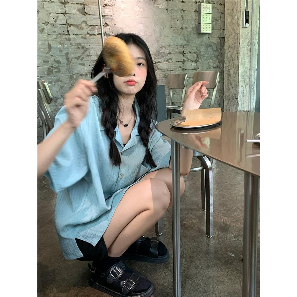 Áo Sơ Mi Dáng Rộng Ngắn Tay Thời Trang Mùa Hè Cá Tính 63079