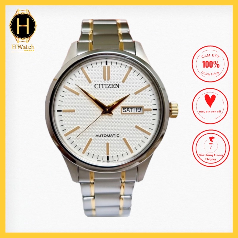 Đồng Hồ Nam Citizen NH7524-55A Automatic Dây Sắt Demi
