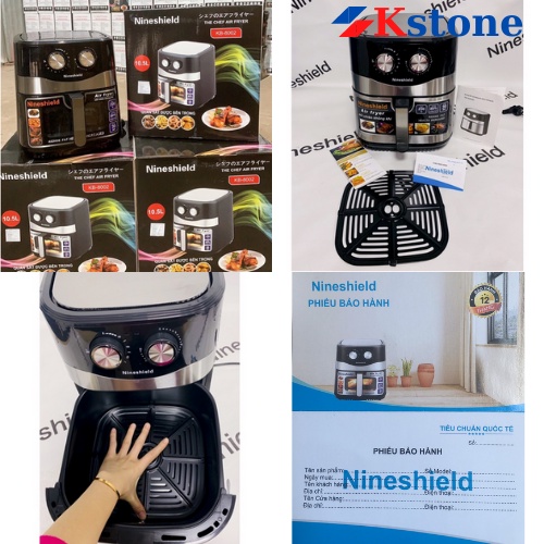 NỒI CHIÊN KHÔNG DẦU CƠ NINESHIELD 10.5L KB-8002
