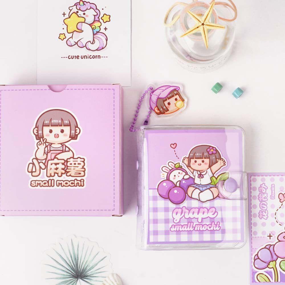 AUGUSTINE Sổ Tay Nhật Ký Mini Bỏ Túi 3 Vòng Họa Tiết Hoạt Hình Dễ Thương