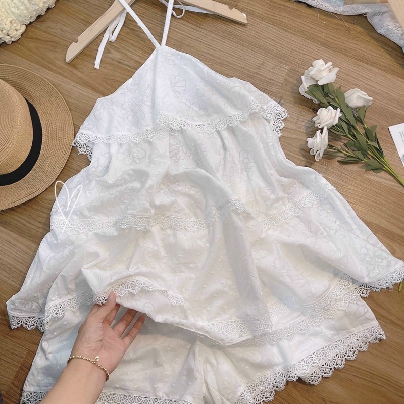 SET YẾM XÔ REN VIỀN KÈM SHORT