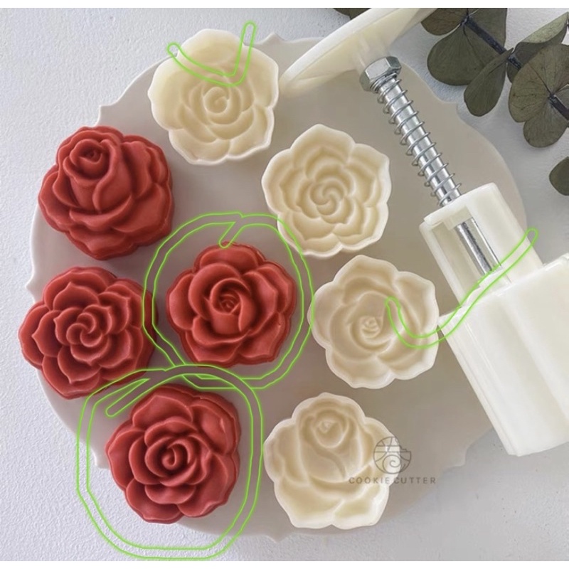 khuôn trung thu hoa hồng 2 mặt 50 gam