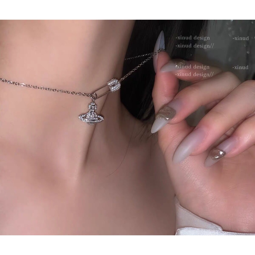 Yeyi Vòng cổ Đính Đá Kim Cương Toàn Diện Thanh Lịch Cá Tính Sang Trọng