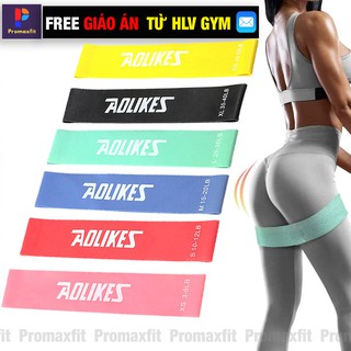 Dây kháng lực miniband tập gym chân mông tay đùi cao su đàn hồi ngũ sắc nam nữ