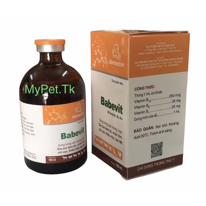 Vemedim Babevit 100ml Bổ Sung Vitamin B1, B6, B12