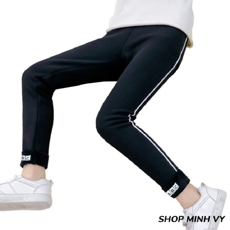 Quần legging cho bé gái (8-26kg), chất borip dày ấm, co giãn tốt